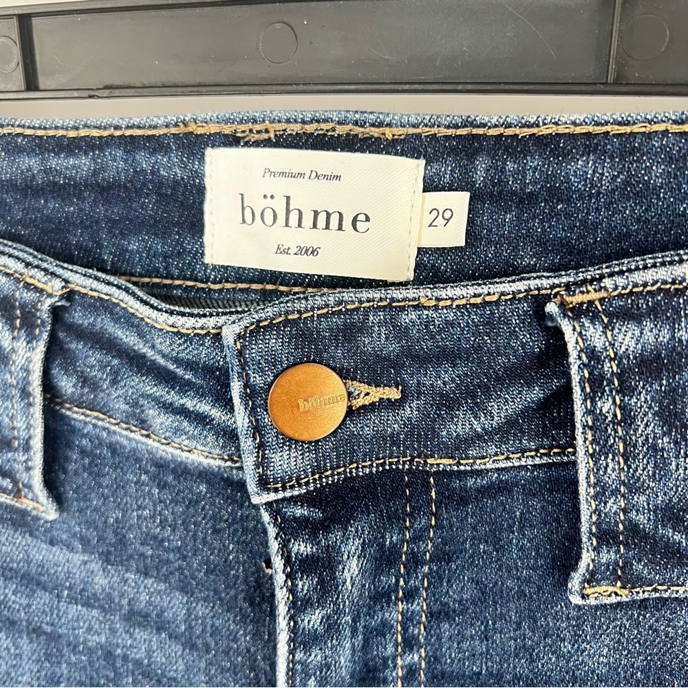 bohme Indigo Distressed High-Rise Stretch Skinny Jeans - Size 29 - EUC - Picture 6 of 11